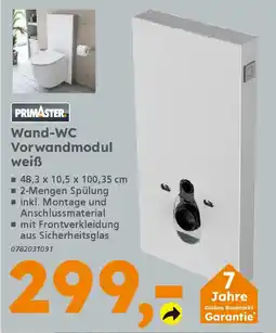 Globus Baumarkt PRIMASTER Wand-WC Vorwandmodul weiß Angebot