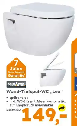 Globus Baumarkt PRIMASTER Wand-Tiefspül-WC,,Lea" Angebot
