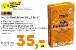 Globus Baumarkt Racofix Multi-Flexkleber S1 „3 in 1" Angebot
