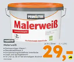 Globus Baumarkt PRIMASTER Malerweiẞ Angebot