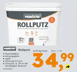 Globus Baumarkt PRIMASTER Rollputz Angebot