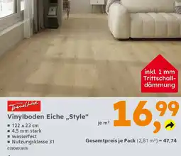 Globus Baumarkt TrendLine Vinylboden Eiche „Style“ Angebot