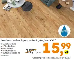 Globus Baumarkt Laminatboden Aquaprotect „Angkor XXL" Angebot