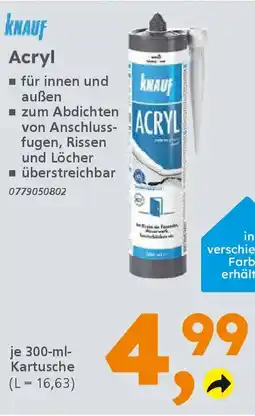 Globus Baumarkt KNAUF Acryl Angebot