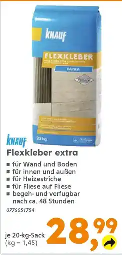 Globus Baumarkt KNAUF Flexkleber extra Angebot