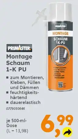 Globus Baumarkt PRIMASTER Montage Schaum 1-K PU Angebot