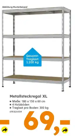 Globus Baumarkt Metallsteckregal XL Angebot