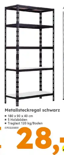 Globus Baumarkt Metallsteckregal schwarz Angebot