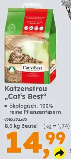 Globus Baumarkt Katzenstreu ,,Cat's Best" Angebot