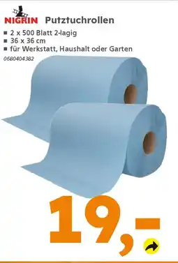 Globus Baumarkt NIGRIN Putztuchrollen Angebot