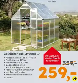 Globus Baumarkt Gewächshaus „Mythos I" Angebot