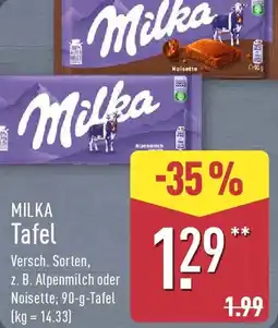 Aldi Nord MILKA Tafel Angebot