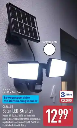 Aldi Nord CASALUX Solar-LED-Strahler Angebot