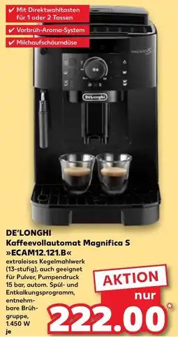 Kaufland DE'LONGHI Kaffeevollautomat Magnifica S ECAM12.121.B Angebot