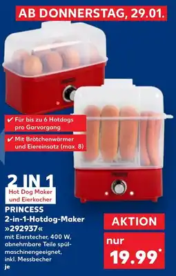 Kaufland PRINCESS 2-in-1-Hotdog-Maker 292937 Angebot