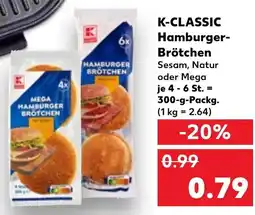 Kaufland K-CLASSIC Hamburger- Brötchen Angebot