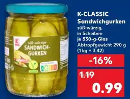 Kaufland K-CLASSIC Sandwichgurken Angebot