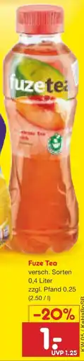 Netto Marken-Discount Fuze Tea Eistee Schwarzer Tee Angebot