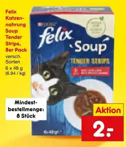 Netto Marken-Discount Felix Katzennahrung Soup Tender Strips Angebot