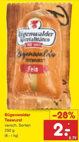 Netto Marken-Discount Rügenwalder Mühle Teewurst Fein Angebot