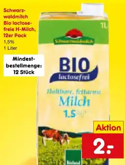 Netto Marken-Discount Schwarzwaldmilch Bio lactosefreie H-Milch Angebot