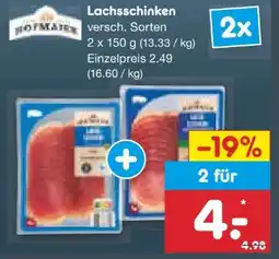Netto Marken-Discount Hofmaier Lachsschinken Angebot
