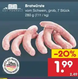 Netto Marken-Discount Gut Ponholz Bratwürste Angebot