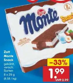 Netto Marken-Discount Zott Monte Snack Angebot