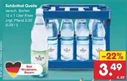 Netto Marken-Discount Schönthal Quelle Mineralwasser Angebot