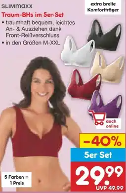 Netto Marken-Discount Slimmaxx Traum-BHs, 5er Set Angebot