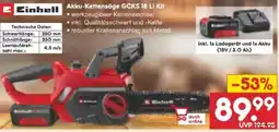 Netto Marken-Discount Einhell Akku-Kettensäge GC-KS 18 LI Kit Angebot