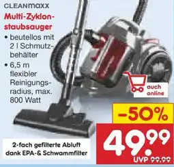 Netto Marken-Discount Clean Maxx Multi-Zyklonstaubsauger Angebot