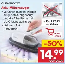 Netto Marken-Discount Clean Maxx Akku-Milbensauger Angebot