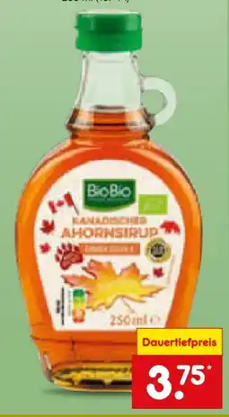 Netto Marken-Discount BioBio Bio-Kanadischer Ahornsirup Angebot