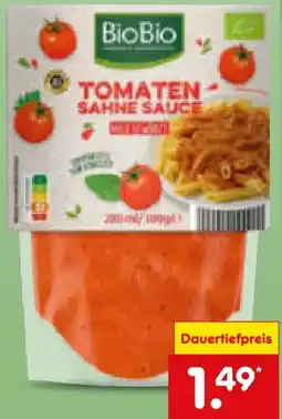 Netto Marken-Discount BioBio Bio-Tomaten Sahne Sauce Angebot