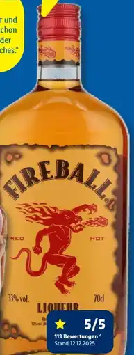 Lidl Fireball Whisky-Zimt-Likör Angebot
