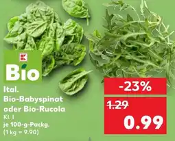 Kaufland Ital. Bio-Babyspinat oder Bio-Rucola Angebot