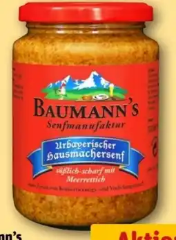 REWE Center Baumann's Urbayerischer Hausmacher Senf Angebot