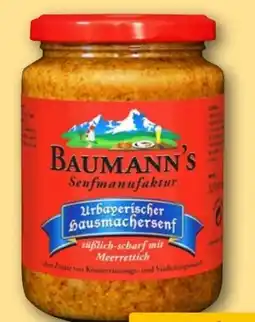 REWE Baumann's Urbayerischer Hausmacher Senf Angebot