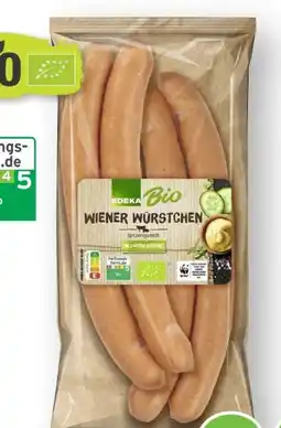 Scheck-in-Center Edeka Bio Wiener Würstchen Angebot