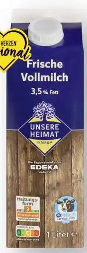 Scheck-in-Center Unsere Heimat Echt & Gut Frische Vollmilch Angebot