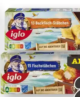 Scheck-in-Center Iglo Fischstäbchen Angebot