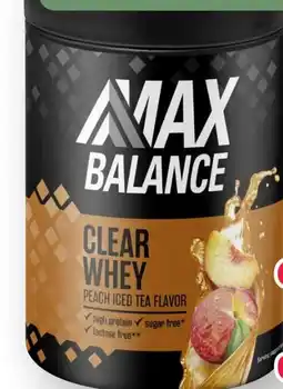 Scheck-in-Center Max Balance Clear Whey Peach Iced Tea Flavor Angebot