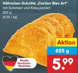 Netto Marken-Discount Hähnchen-Schnitte Cordon Bleu Art Angebot