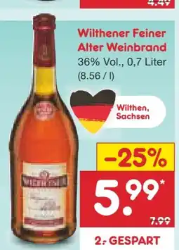 Netto Marken-Discount Wilthener Weinbrand Feiner Alter Angebot