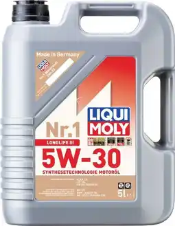 Globus Baumarkt Liqui Moly Motorenöl 5W30 Nr. 1 Longlife III Angebot