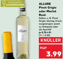 Kaufland ALLURE Pinot Grigio oder Merlot Rosé Angebot