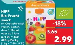 Kaufland HIPP Bio-Fruchtsnack Angebot