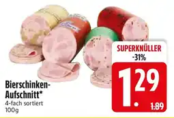 Edeka Bierschinken- Aufschnitt Angebot