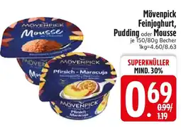 Edeka Mövenpick Feinjoghurt, Pudding oder Mousse Angebot